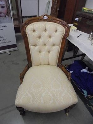 A Victorian mahogany ladies chair.