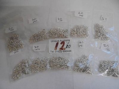 Ten packets of 20" silver plated chains, all in good condition.