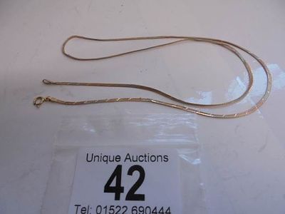 A fine 14k gold necklace, 2.6 grams.
