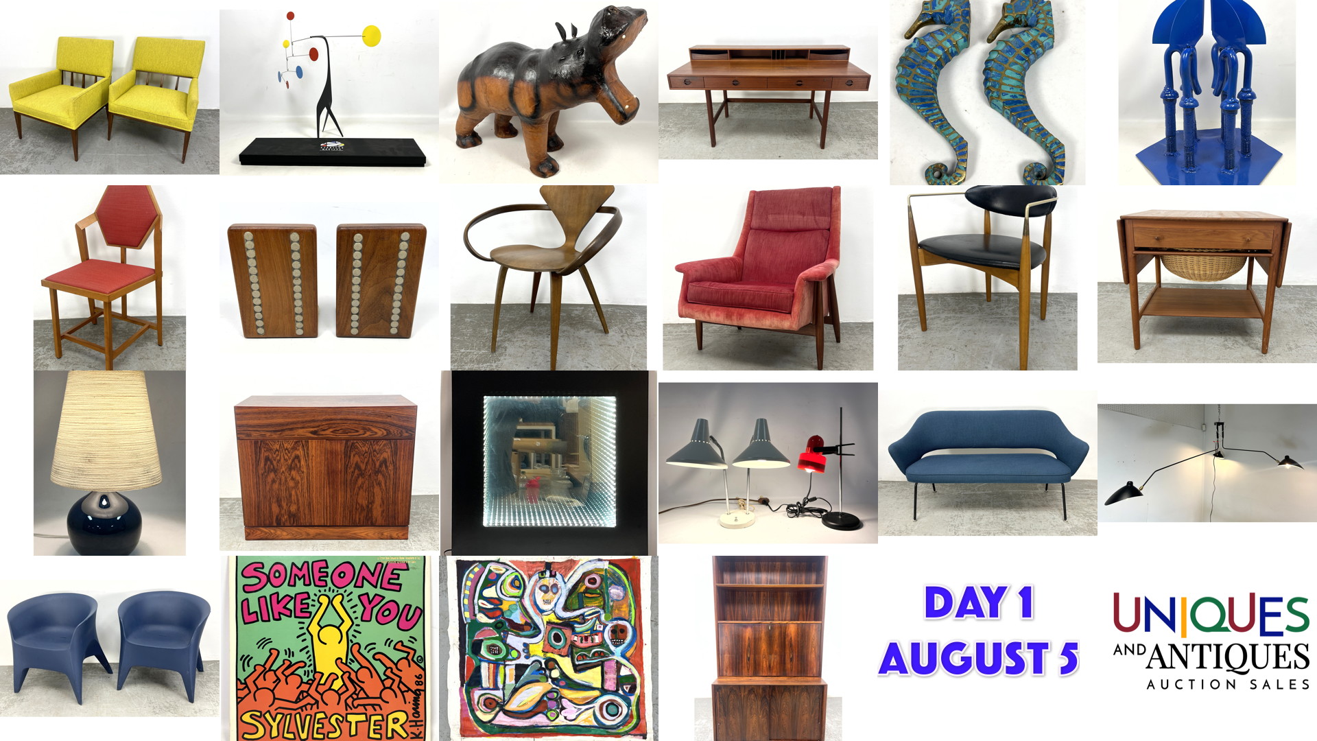 Uniques And Antiques Auction Sales | 3 Day Modern and Decorative Auction