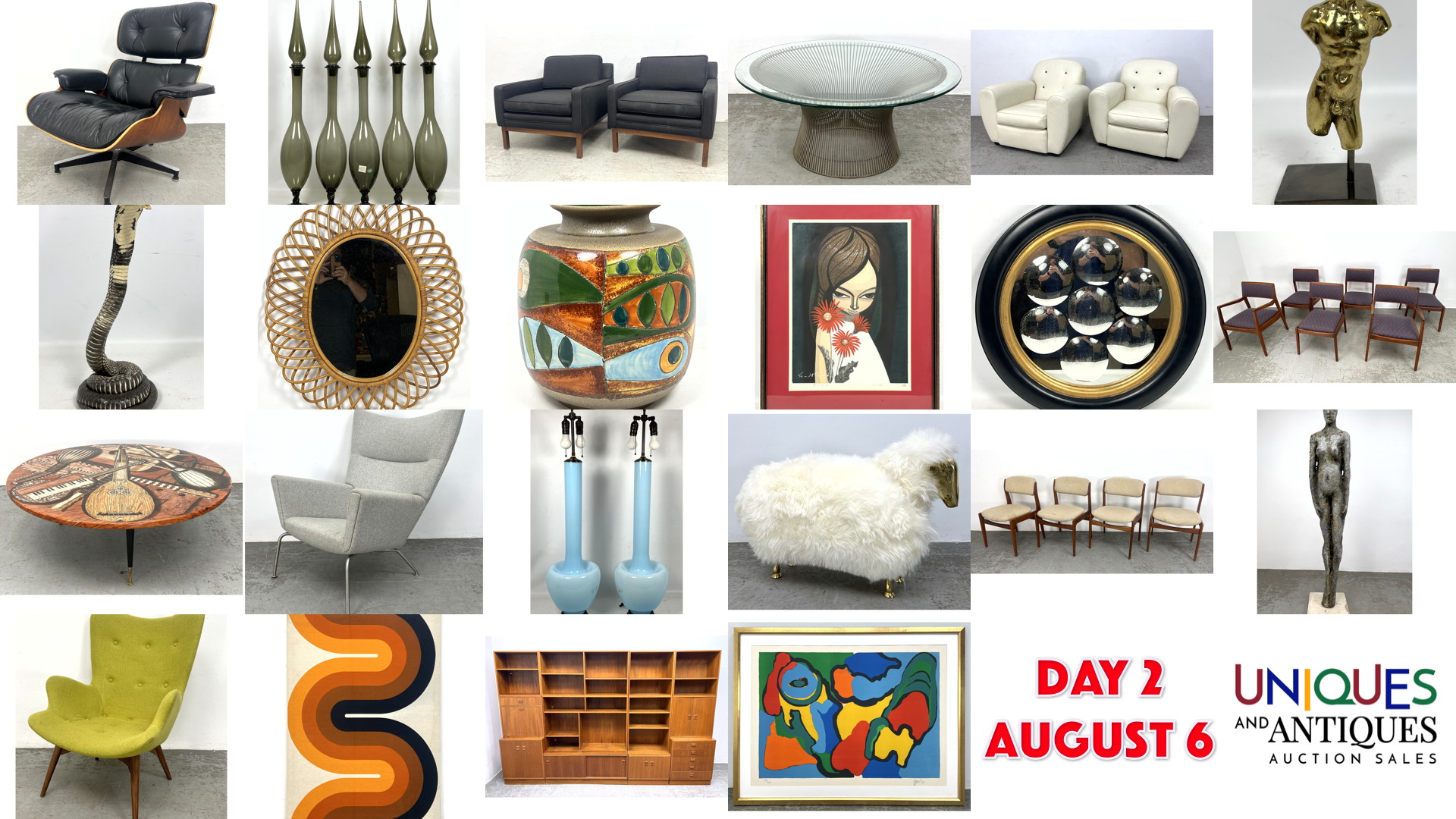 Uniques And Antiques Auction Sales | 3 Day Modern and Decorative Auction