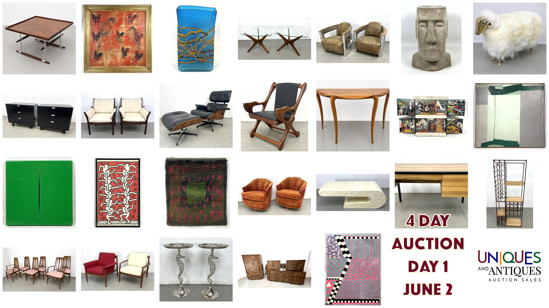 Uniques And Antiques Auction Sales | 4 Day Modern and Decorative Auction