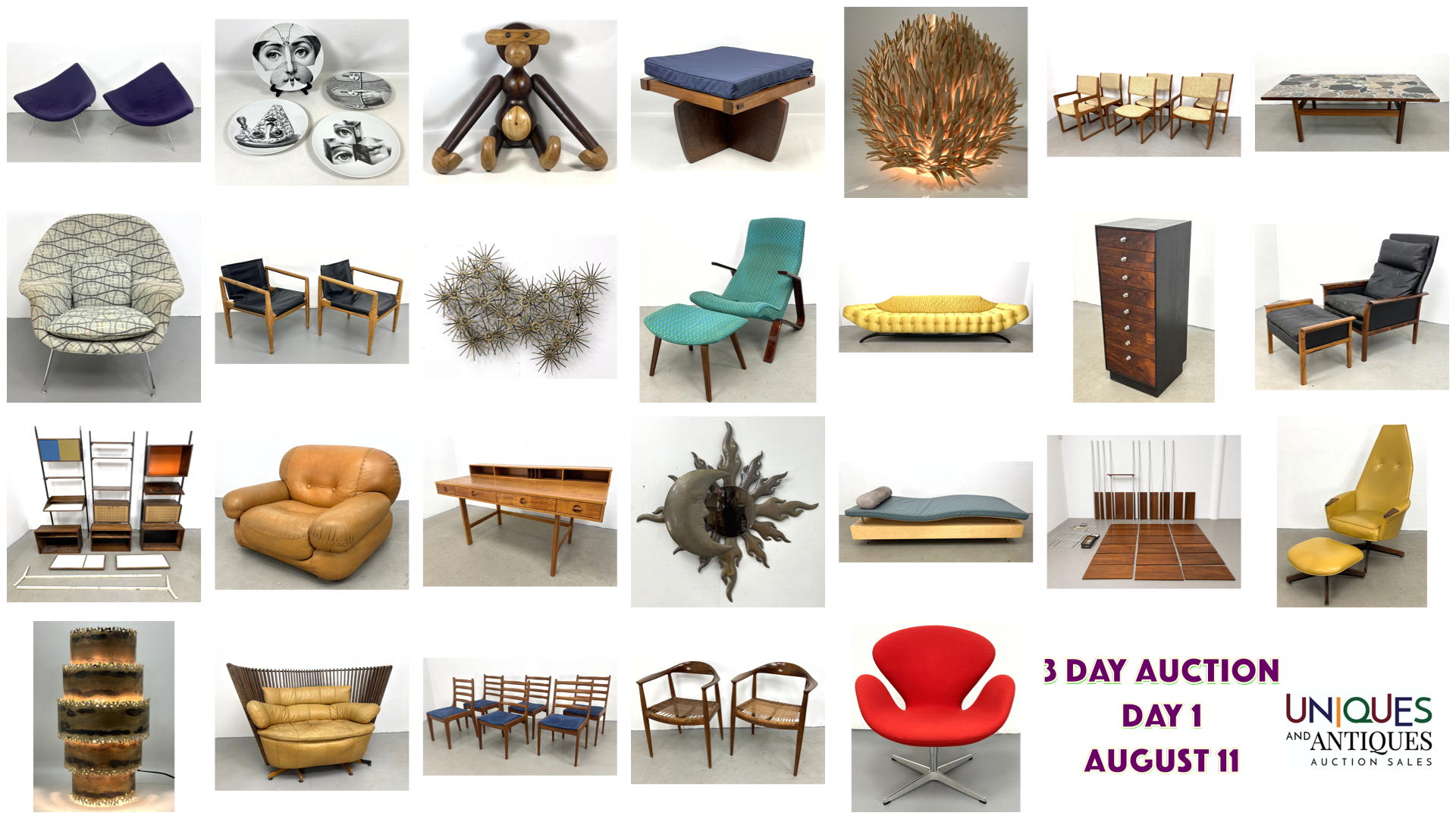 Uniques And Antiques Auction Sales | 3 Day Modern and Decorative Auction - DAY ONE