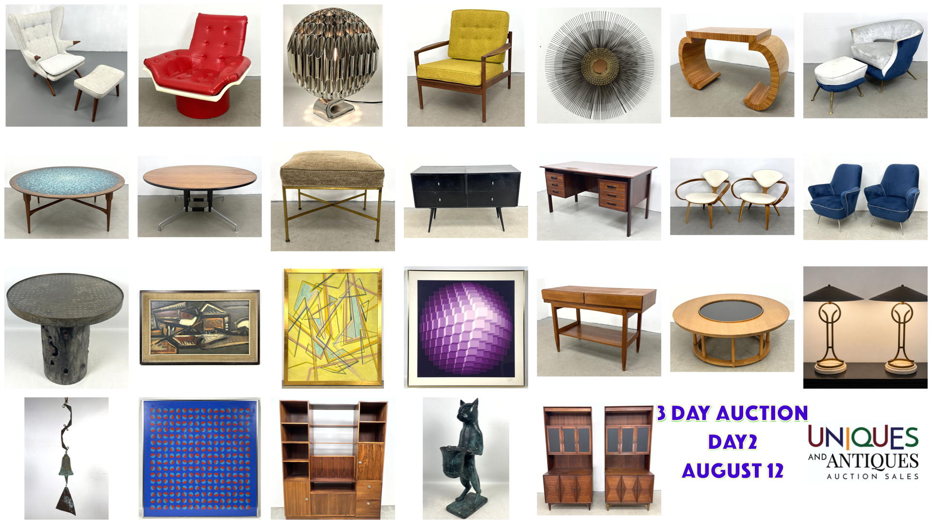 Uniques And Antiques Auction Sales | 3 Day Modern and Decorative Auction - DAY TWO