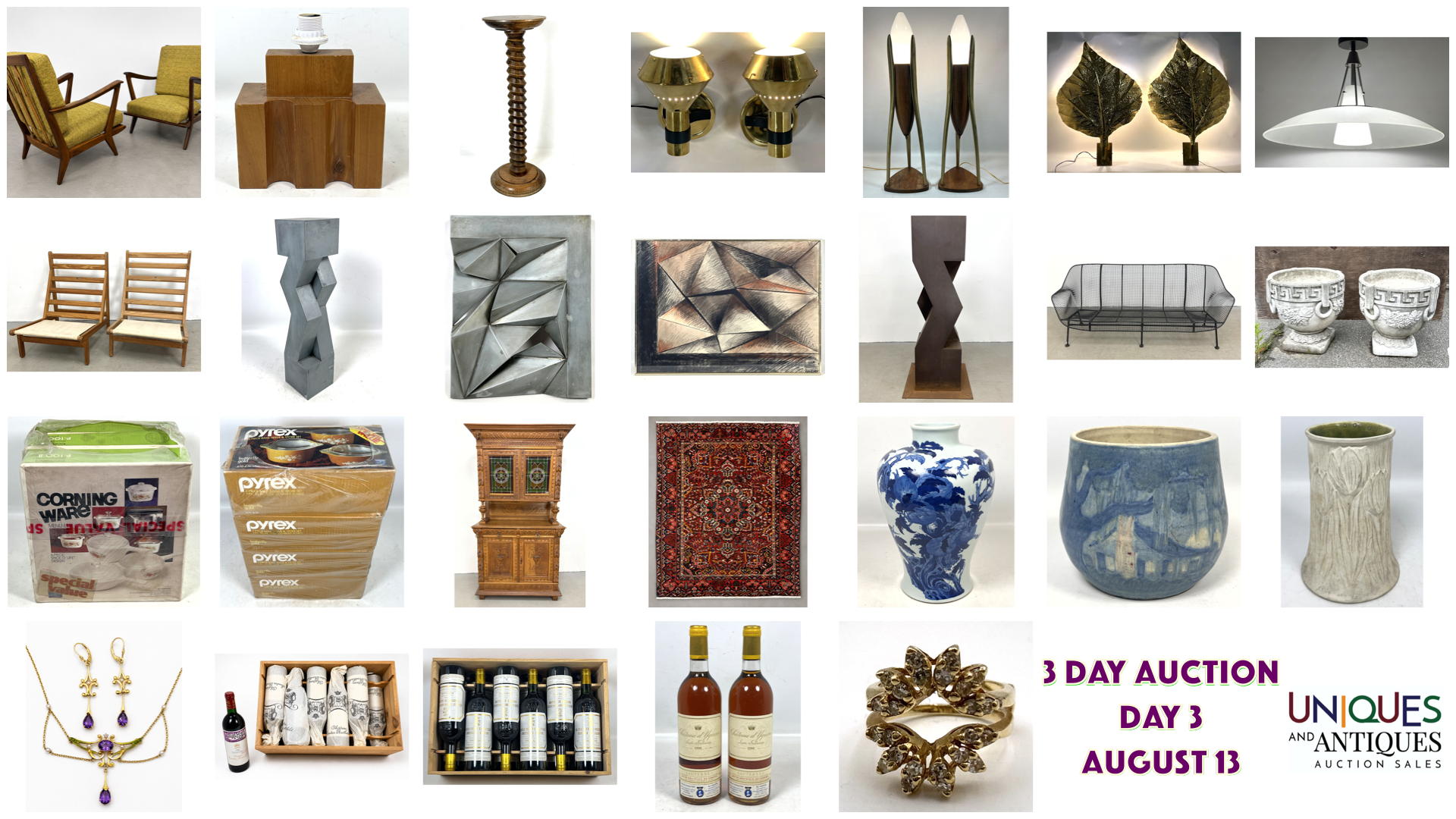 Uniques And Antiques Auction Sales | 3 Day Modern and Decorative Auction - DAY THREE