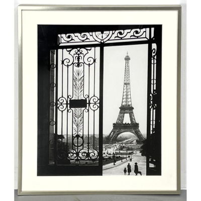 Large Format Photograph Eiffel Tower Paris. Framed. Dimensions: H: 29 inches: W: 23 inches: 