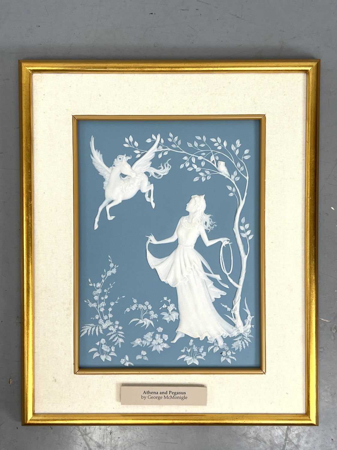 オブジェ　FRANKLIN MINT 薔薇Porcellane 4 Franklin Mint Plates Series 12 Months of Flowers & Birds