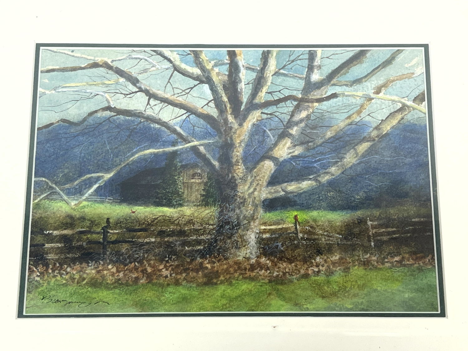 Lot 403 Paul Scarborough Painting. title on reverse Pike