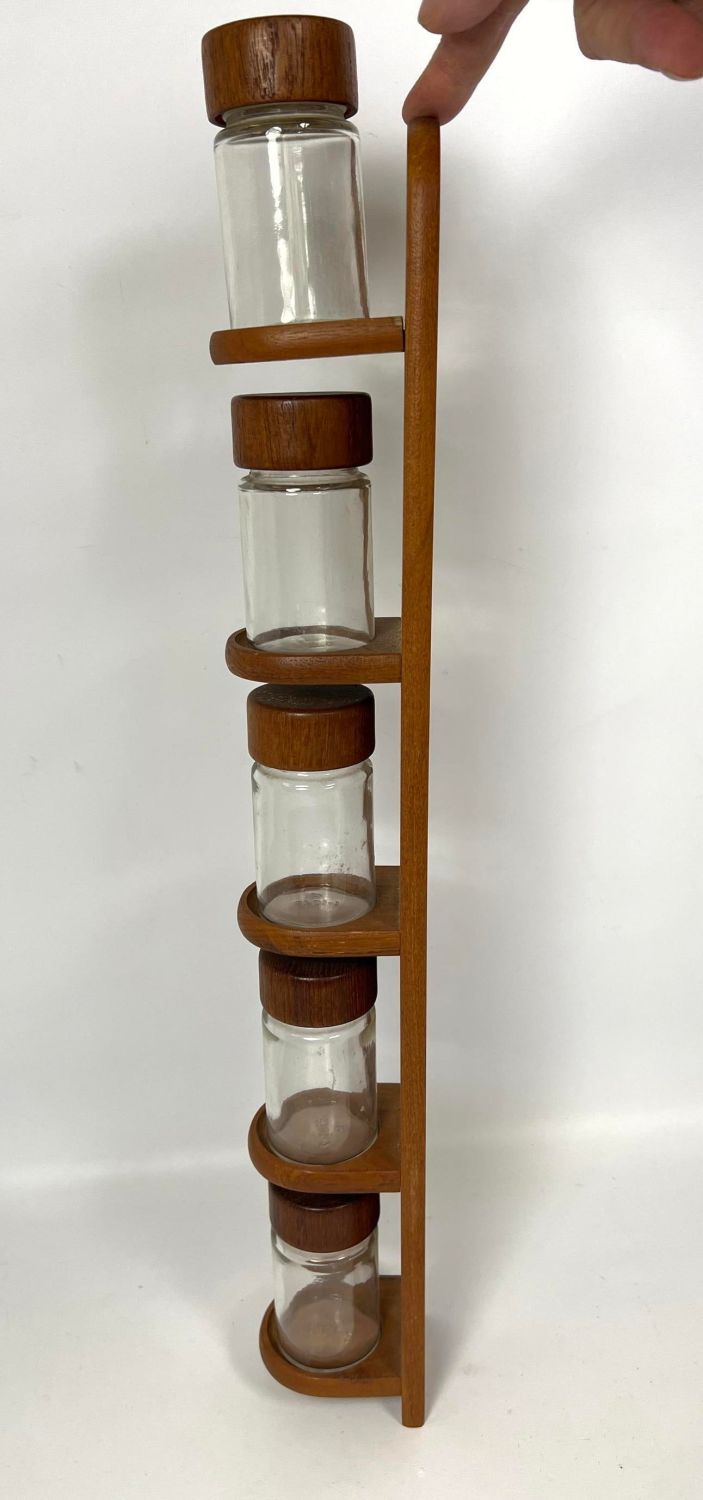 Lot 102 - DIGSMED Danish Modern Teak Vertical Spice Rack. Teak