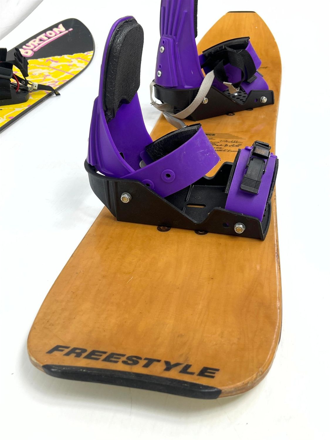 Lot 358 - 2 Vintage Snowboards. Rare 1986 Barefoot Woody with Edge