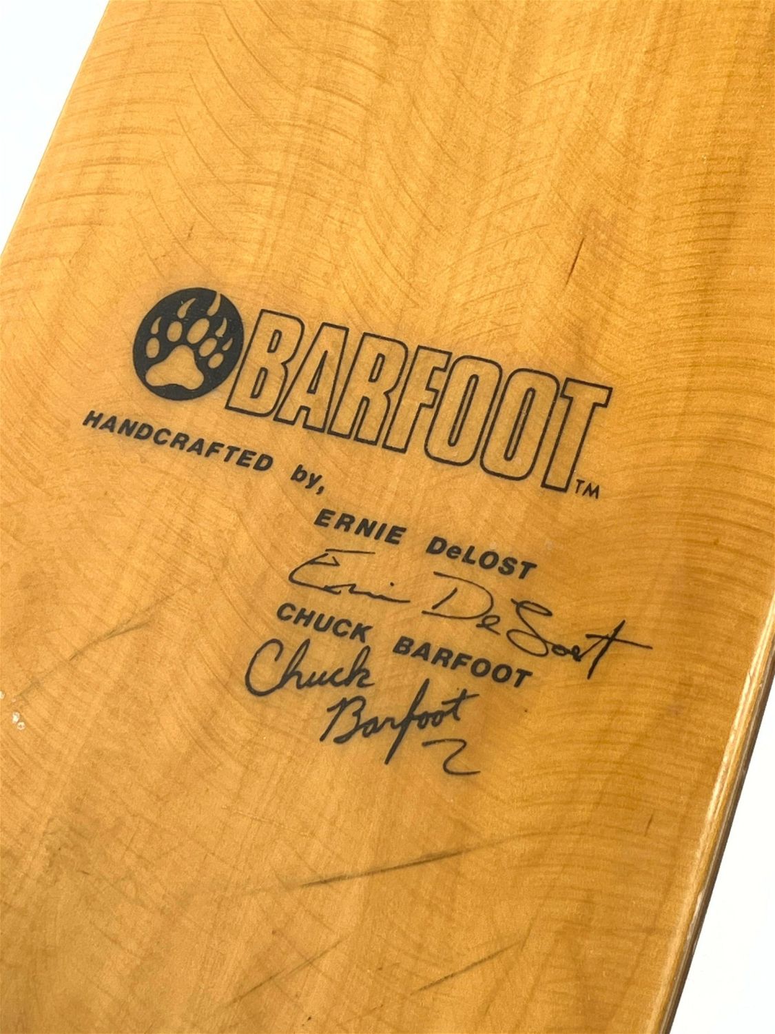 【バーフット】ビンテージ スノーボードBarfoot レア Lot 358 - 2 Vintage Snowboards. Rare 1986 Barefoot Woody with Edge