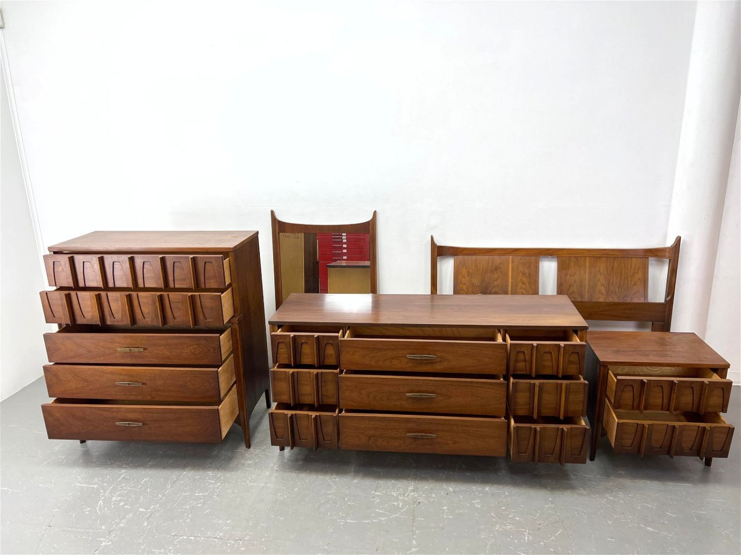 tall and short dresser set Mid-Century Tall & Low Dresser Set Home and Closet Vintage