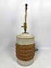 Hal Laskey for Los Artesanos Puerto Rico Stoneware Pottery Lamp. Glazed cylindrical form with Image - 6