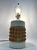 Hal Laskey for Los Artesanos Puerto Rico Stoneware Pottery Lamp. Glazed cylindrical form with Image - 14