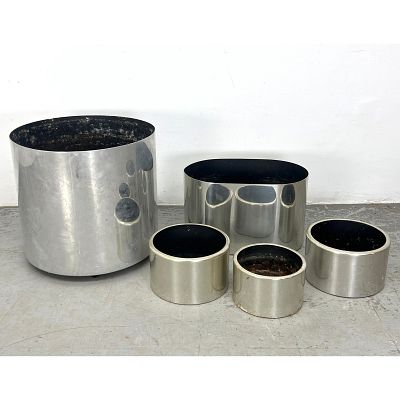 Mid Century Modern Aluminum Planter. House Plant Holders. Habitat Style. Mid Century Modern