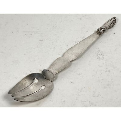 SANBORNS Mexico Sterling Silver serving fork. Modernist design. Marked. Dimensions: Height: 10