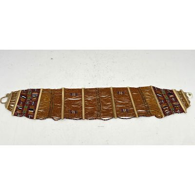 Vintage Nagaland Konyak Belt. Beaded Belt. Dimensions: Height: 5 inches, Width: 28 inches. : L: