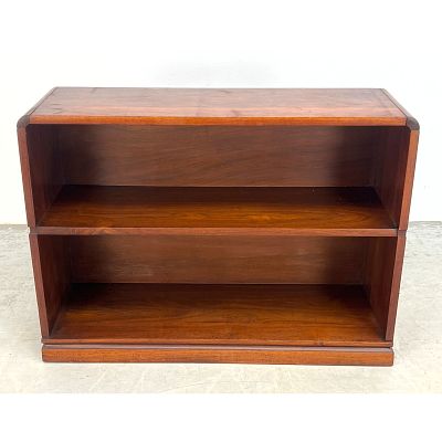 American Modern Walnut Bookcase. Recessed design detail to sides. Art Deco Style. Dimensions: 