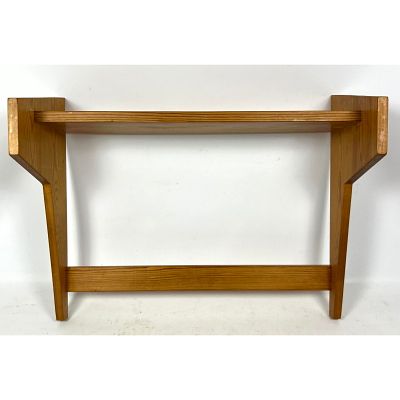 Vintage French Pine Wall Shelf Dimensions: Height: 19 inches, Width: 24 inches, Depth: 9 