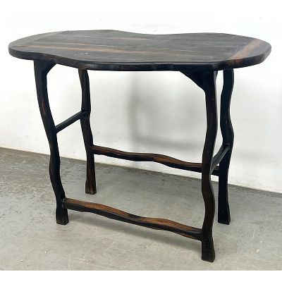 Custom Studio Made Biomorphic Top Occasional Table. Undulating legs. Dimensions: Height: 35 