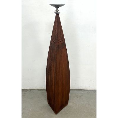 FRANK LUEDTKE Studio Artisan Pillar Candle Holder. Tall 48" Tall Floor Model; Acrylic painted 