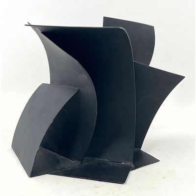Leon Sitarchuk Table Sculpture Black Macquet. Original Receipt from Gross McCleaf Gallery. 1978 