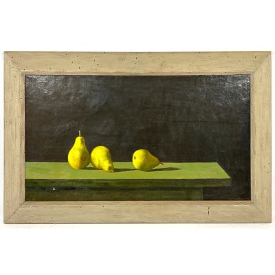 MARC C SCHOETTLE Still Life Painting on Canvas. 1957. Dimensions: Frame Height: 21.5 inches 