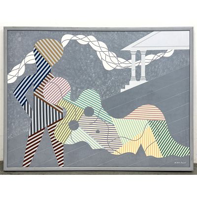 Barbara Frank Acrylic Painting on Canvas. You and me in moonlight. Dimensions: Height: 37.5 