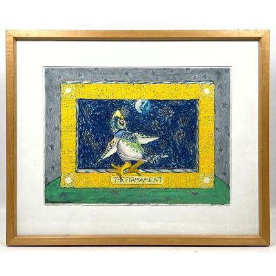 Wally Reinhardt, from the Ovid Series, Watercolor Painting 1979. The firmament. Dimensions: 