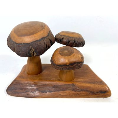 James Camp 73. African America Woodworker Mushroom Sculpture. Worked in Philadelphia. 
