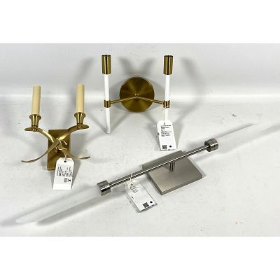 3pcs Contemporary Lighting Wall Sconces. Chapman and Myers Cross Bouillotte Small Sconce, Kate 