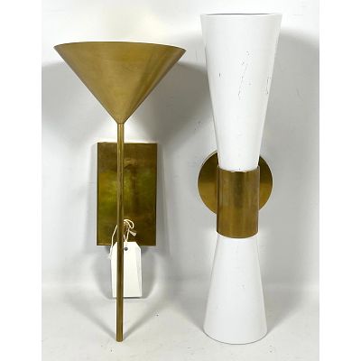 2pcs Visual Comfort Lighting. Orsay Uplight Wall Light sconce and Clarkson Medium Narrow Wall 