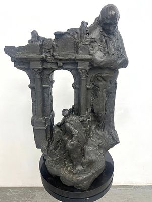Stanley Bleifeld "The Legacy" expressionistic cast bronze sculpture titled Large standing 
