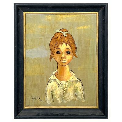 Charles Darnier oil on canvas Painting. Dimensions: Frame Height: 19 inches, Frame Width: 15 