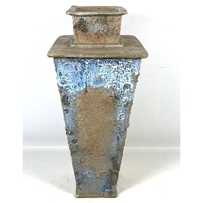 Large Art Pottery Garden Floor Planter Vase, Dimensions: Height: 30 inches, Width: 12.5 inches 