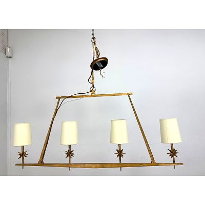 Visual Comfort Signature Collection Ian K. Fowler Etoile Gilded Iron Island Light. Unmarked. 
