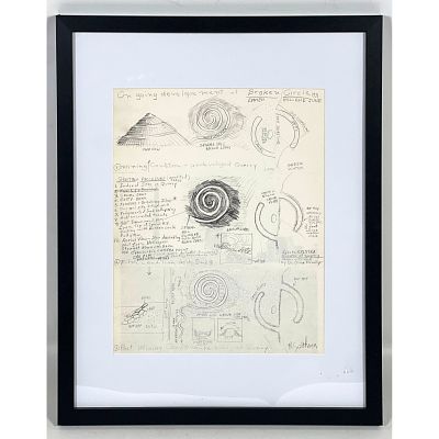 Robert Smithson Developmental Lithograph Print for Broken Circle and Spiral Hill Project Emmen 