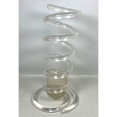 DOROTHY THORPE Style Spiral Lucite Rod Umbrella Stand. Dimensions: Height: 22 inches, Width: 