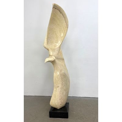 Leonardo Nierman Monumental Translucent Honey Onyx Bird in Flight Abstract Sculpture 