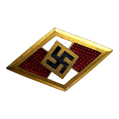Hitler Youth Golden Party Badge in very good condition. RZM marked.
