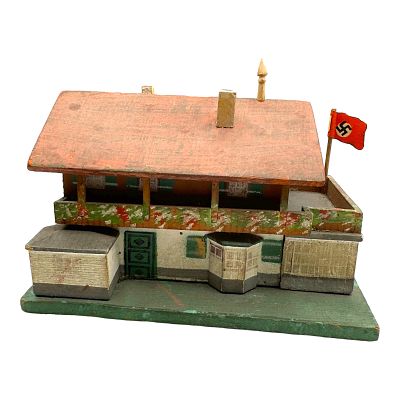 Adolf Hitler Haus Wachenfeld Berghof Coin Bank. This is the RARE wooden version that was hand 