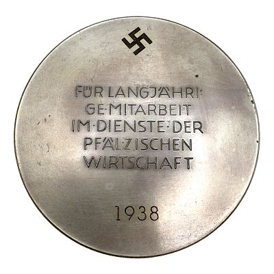 A German Association of the Economy Medal. A German Association of the Economy of the Palatinate 