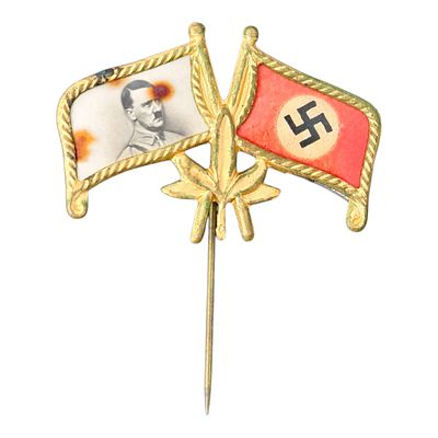 Early Adolf Hitler / NSDAP Patriotic Cellulose Stickpin worn by sympathizers during the 