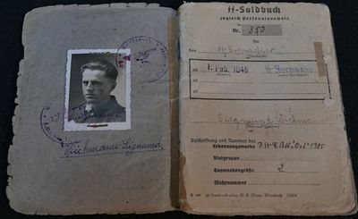 Waffen SS Soldbuch – SS Sturmmann Wichmann – SS Jäger Btl 500. WWII Waffen SS Soldbuch – SS 