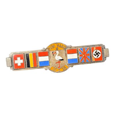 Dutch Meeting Event Badge NSDAP Den Haag 1938. Commemorative enamel pin or badge from Den Haag 