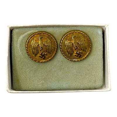 Boxed Third Reich Nazi Cufflinks for Wehrmacht General