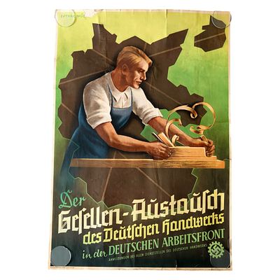 Third Reich Propaganda Poster. Large-format German propaganda poster promoting the 