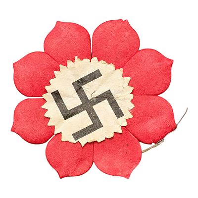 Early NSDAP Paper Flower Pin Badge