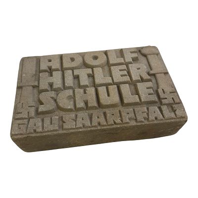 Adolf Hitler Schule Foundation Stone for Gau Saarpfalz School which would've been located in 