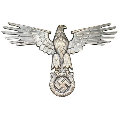 Third Reich SS Gorget Eagle. A stamped eagle device that originally came off a Third Reich SS 